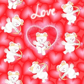 Valentines Teddy Bear Cupid