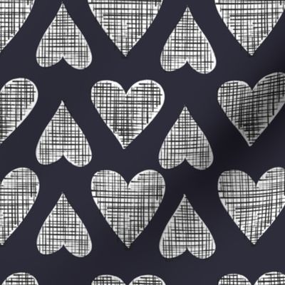 Sketch Hearts Navy