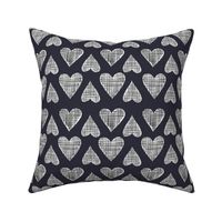 Sketch Hearts Navy