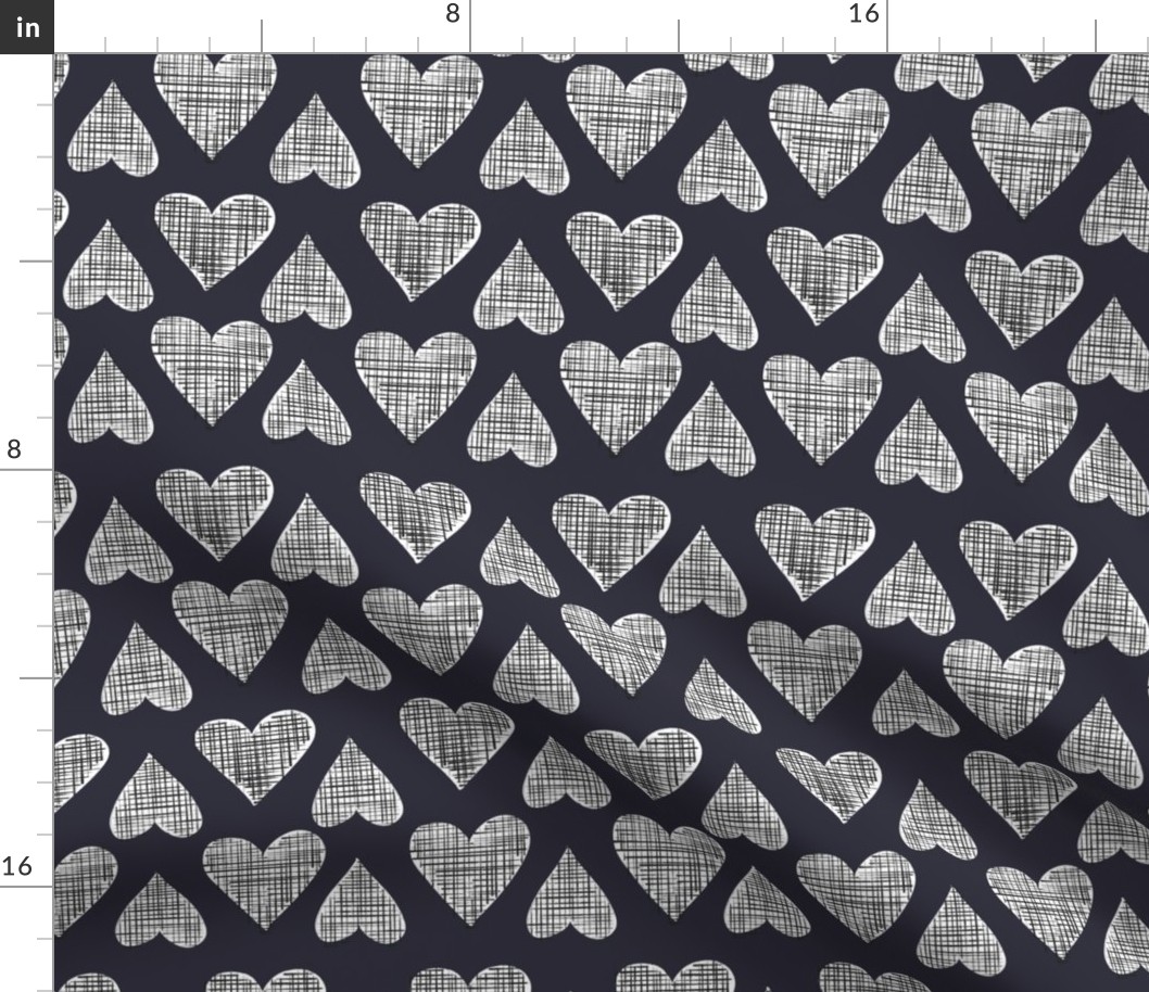 Sketch Hearts Navy