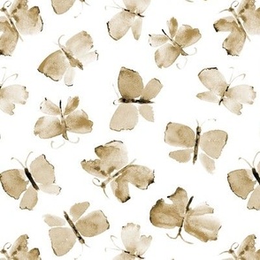 Earthy dainty butterflies - watercolor butterfly pattern - elegant insects for modern home decor_ bedding_ nursery a673-8