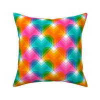 Geometric hearts in psychedelic colours-1