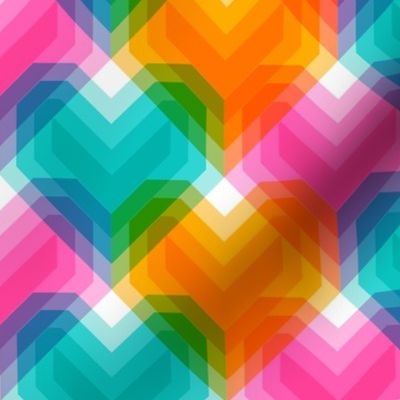 Geometric hearts in psychedelic colours-1