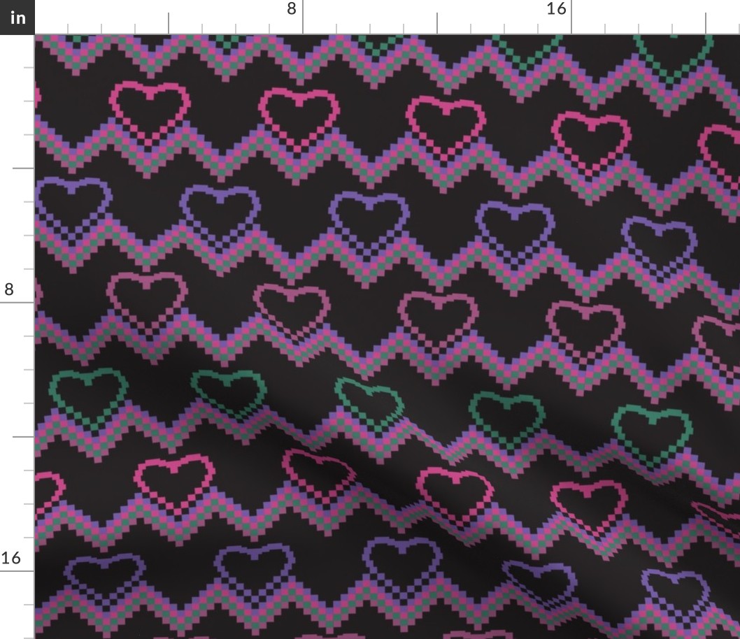 Hearts and pixels - Medium scale