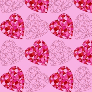 Geometric Valentine - sugar pink #lovecore #kitsch 
