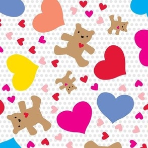 Valentines Sticker Scatter Dotty - White