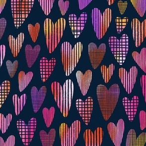 Pretty little disco hearts pattern