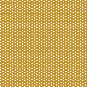small scale mustard - crooked dots coordinate - sf petal solids