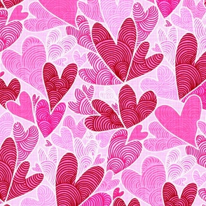 Cute Karesansui Valentine Hearts - Girly Pink