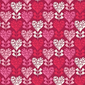 Hearts Blooming, Ruby (medium)