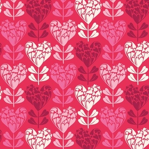 Hearts Blooming, Berry (large)