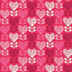 Hearts Blooming, Berry (medium)