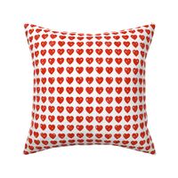 Love Heart - medium - white, red, and pink