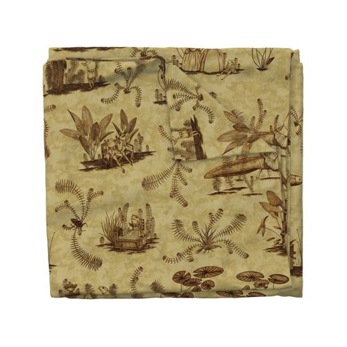 Frog Toile (Brown on brown)