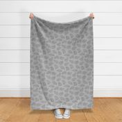 Scattered Hippo Outlines - gray - large