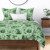 Frog Toile (Green on green)