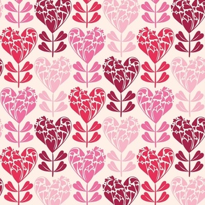 Hearts Blooming, Blush (large)