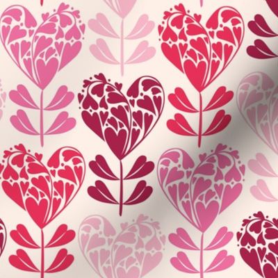 Hearts Blooming, Blush (medium)