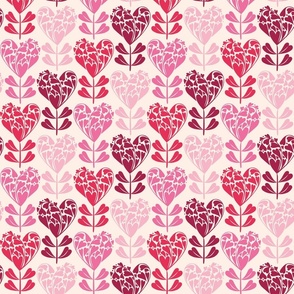 Hearts Blooming, Blush (medium)