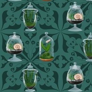 Victorian jars on jade