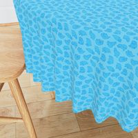 Scattered Hippo Outlines - turquoise - small