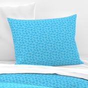 Scattered Hippo Outlines - turquoise - small