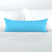 Scattered Hippo Outlines - turquoise - small