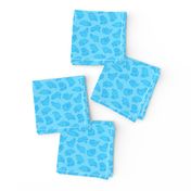 Scattered Hippo Outlines - turquoise - small