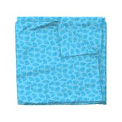 Scattered Hippo Outlines - turquoise - medium