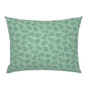 Scattered Hippo Outlines - green - medium