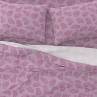 Scattered Hippo Outlines - pink - large