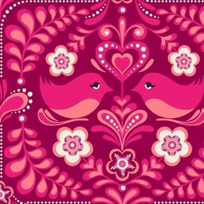 Modern Love Birds (Pink) - Large