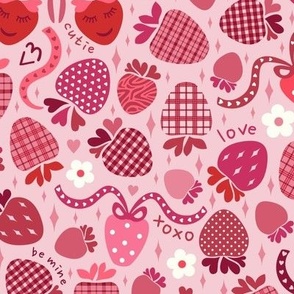 Sweet strawberries Valentine's Day kitch #lovecore aesthetic