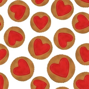 Jammy heart biscuits (9x9 scale)