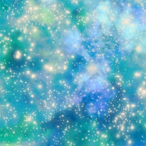 Galaxy Shimmer blue green