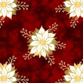 gold poinsettia pattern v2