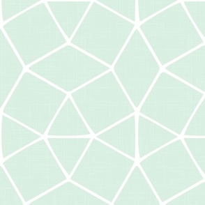 honeycomb - coastal geometric shapes - jade on white