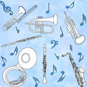 Musical Instruments Blue