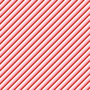 Valentine’s diagonal stripe - medium - pink, red, and white  