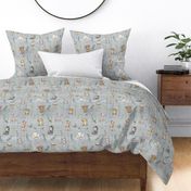 safari new with new animals grey linen