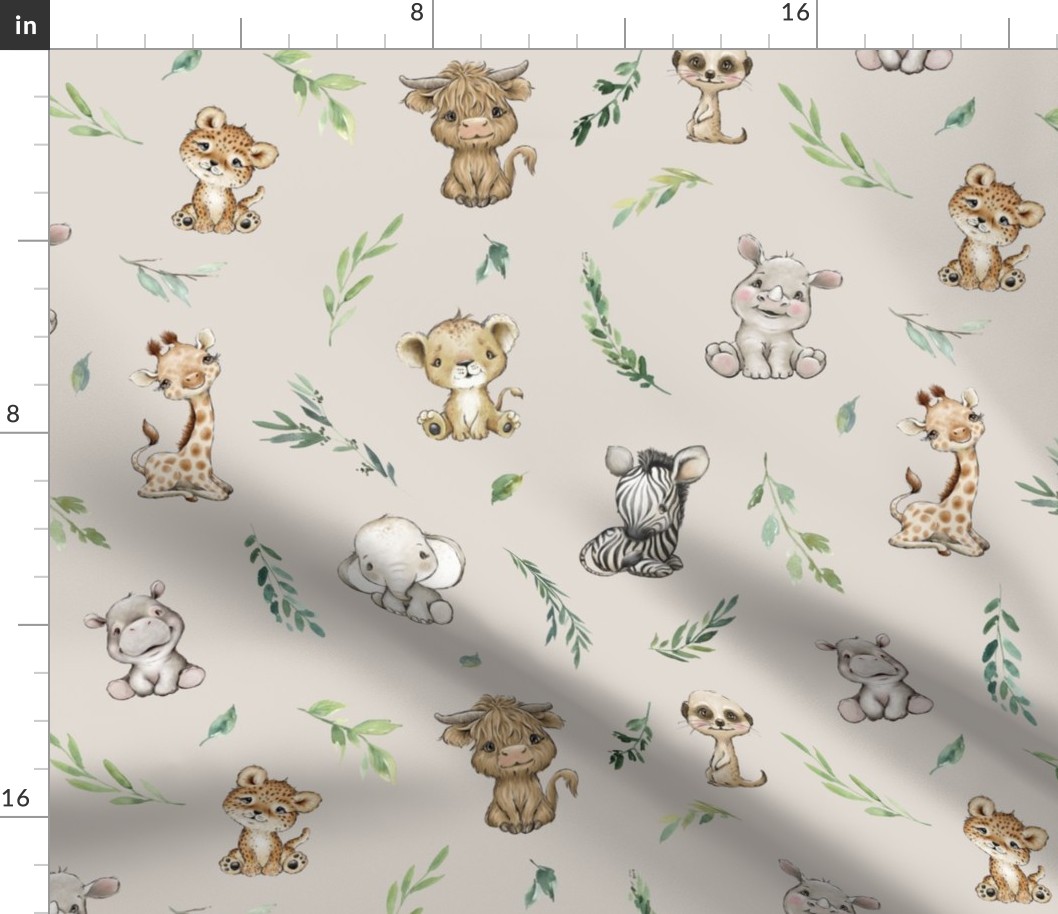 safari new with new animals cream