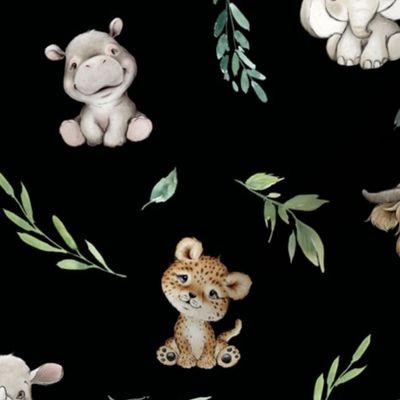 safari new with new animals black