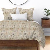 safari new with new animals brown linen