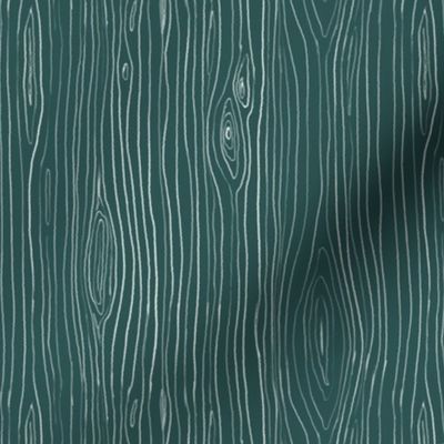 Wood Grain - Rich Blue Green