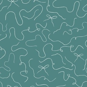 Thin Squiggles on Sage Green