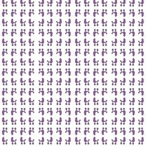 Purple Poodle Polka Dots Facing Left