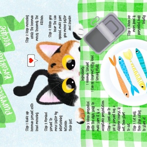 Cute Funny Cat Breakfast Recipe - Calico Cat