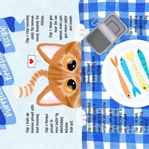 Cute Funny Cat Breakfast Recipe - Orange Tabby Cat