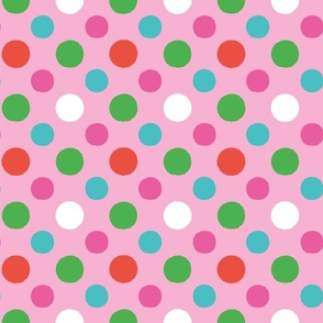 Bright neon polka dots