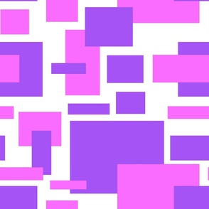 Pink Purple  Mid-Century Squares